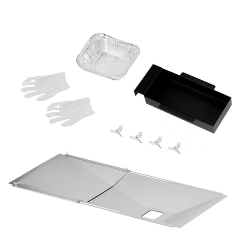 Gcostar universal grease tray aligned with Nexgrill 720-0888s for clean drippings