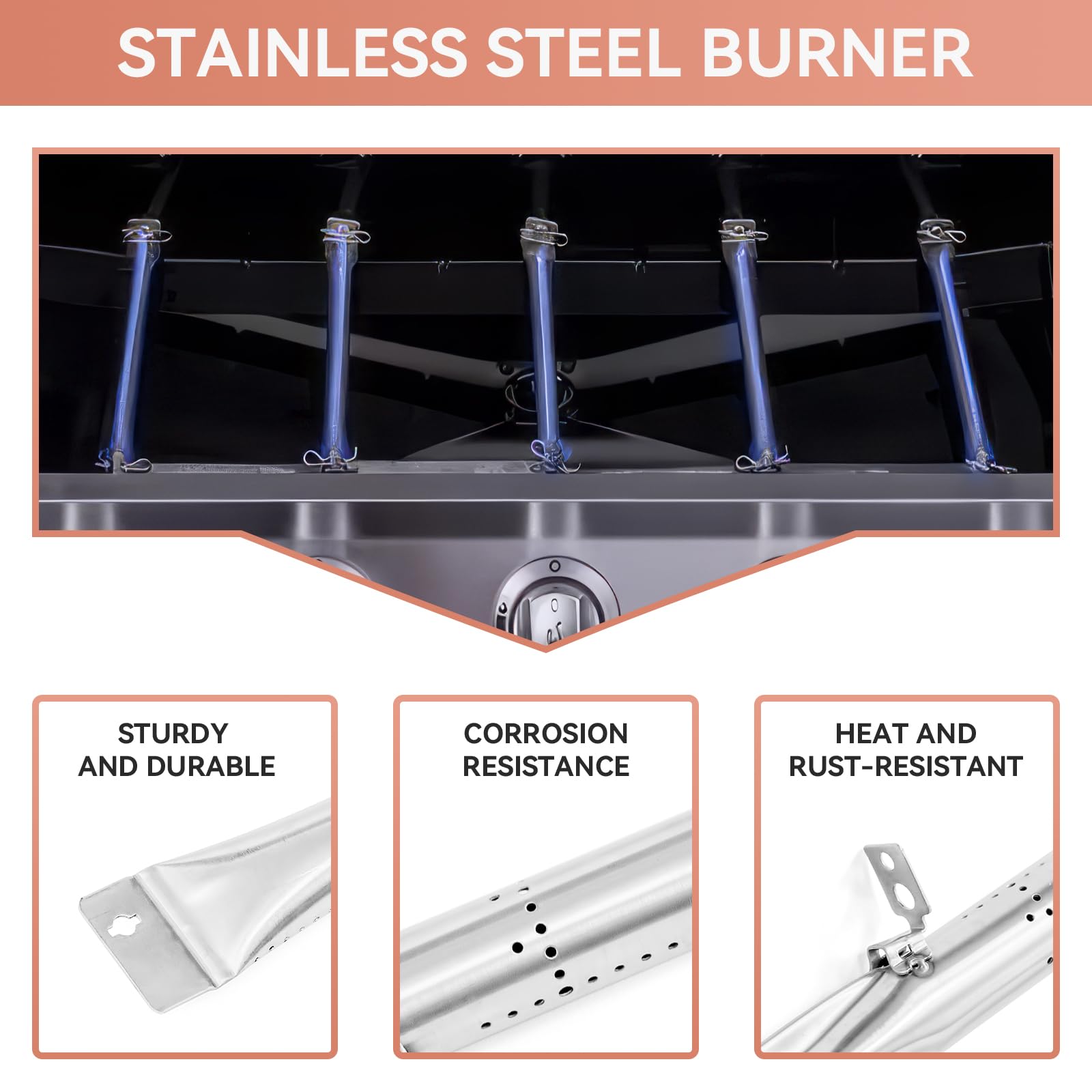 Gcostar Pit Boss Pro 1100 porcelain heat plate resists wear.