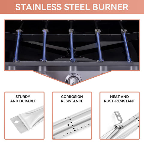 Gcostar Pit Boss Pro 1100 porcelain heat plate resists wear.