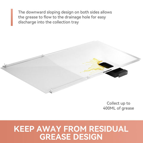 Porcelain steel catch pan adds durability and easy cleaning after grilling