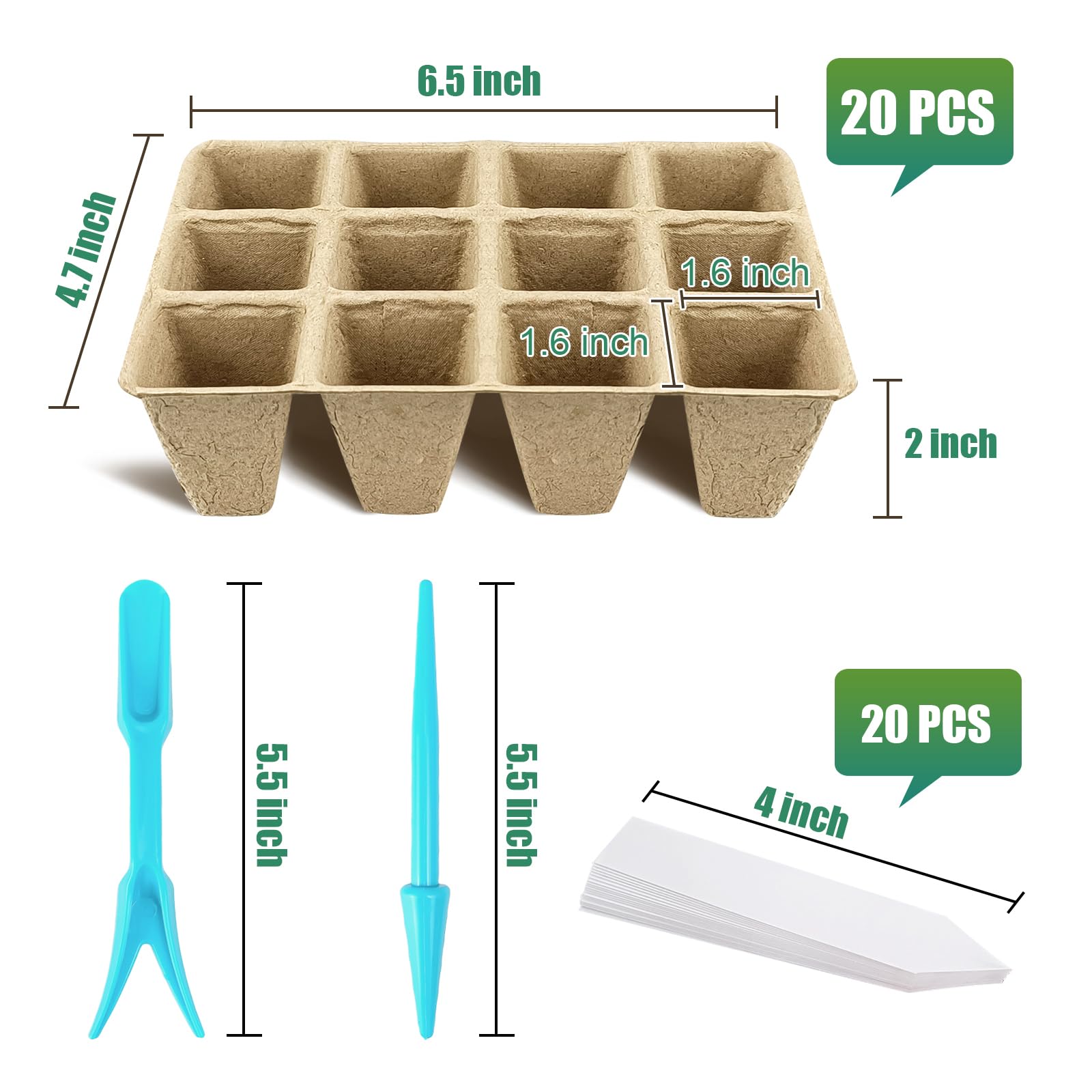 GCVOPTON biodegradable seed pots in close-up, eco-friendly starter.