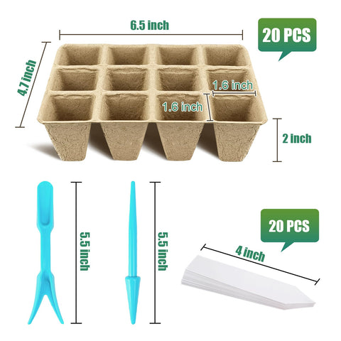 GCVOPTON biodegradable seed pots in close-up, eco-friendly starter.