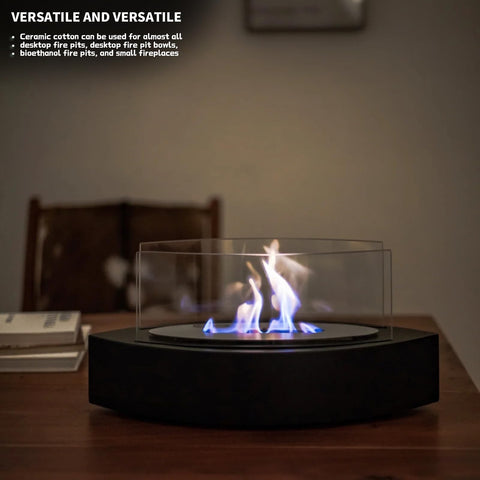 GCVOPTON ceramic fiber wick for indoor outdoor use, compatible with bio ethanol fuel