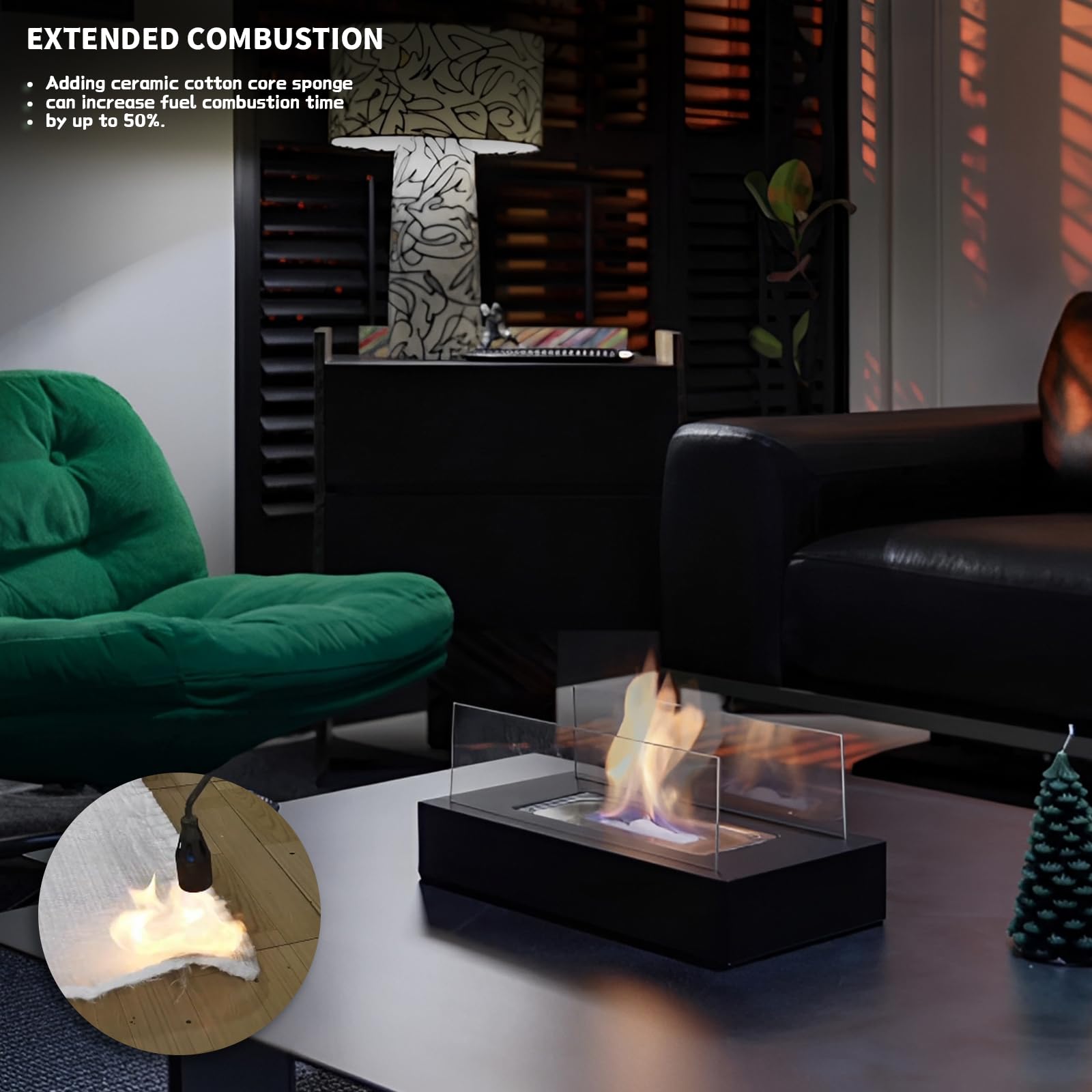 GCVOPTON easy-replace wick ensures optimal performance when burning time declines