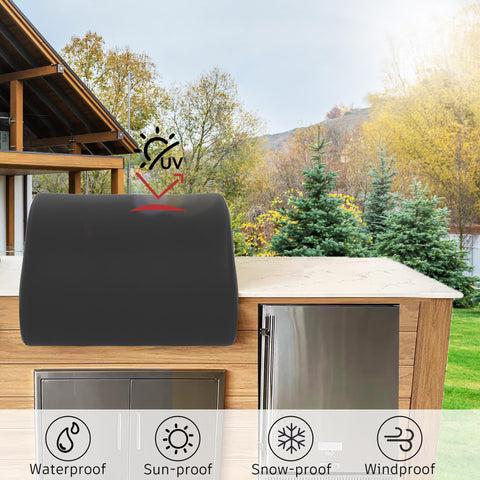 GDCERIX Blaze 32in grill cover elastic edge ensures a tight seal