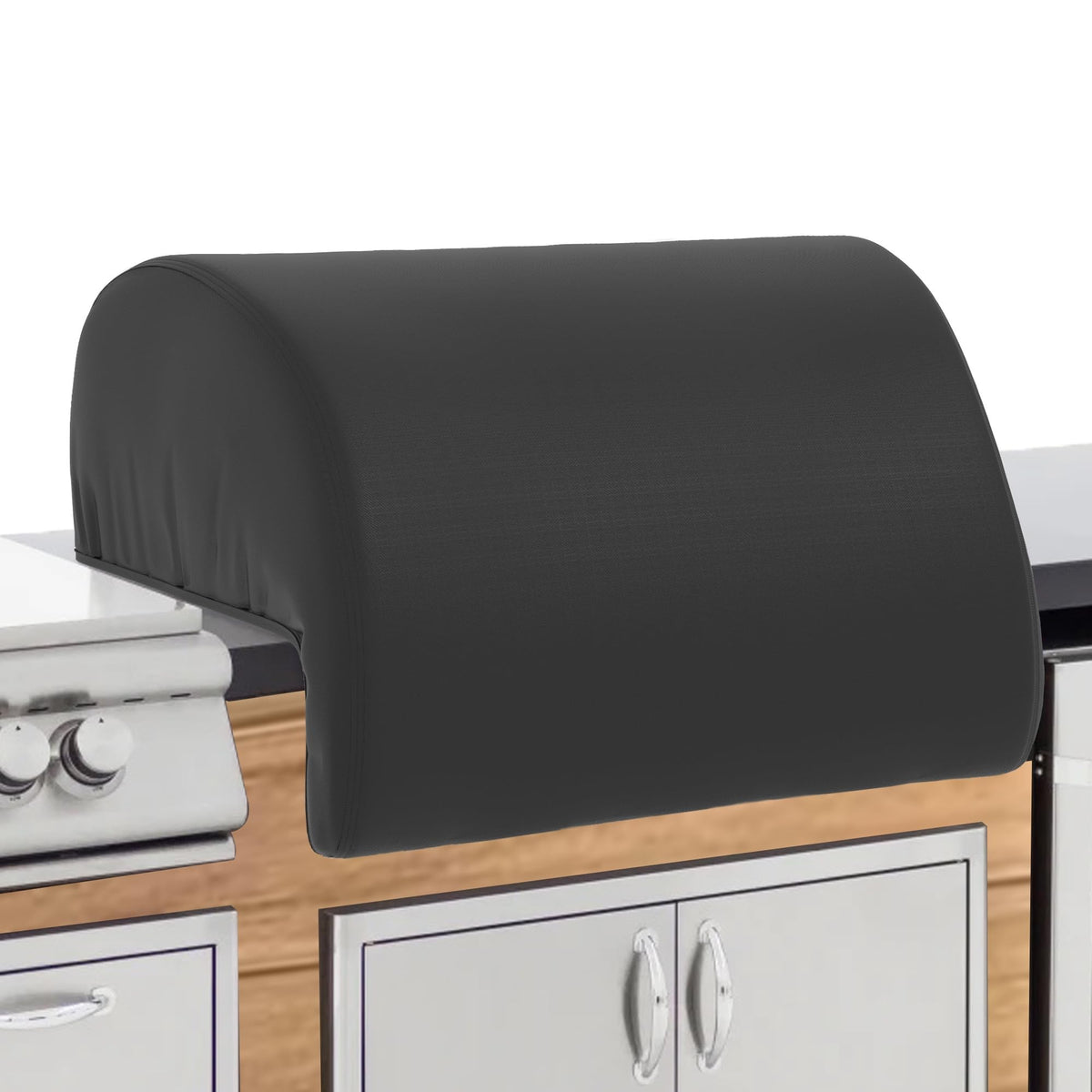 GDCERIX Blaze 32in grill cover front view protects built-in grill from rain and sun