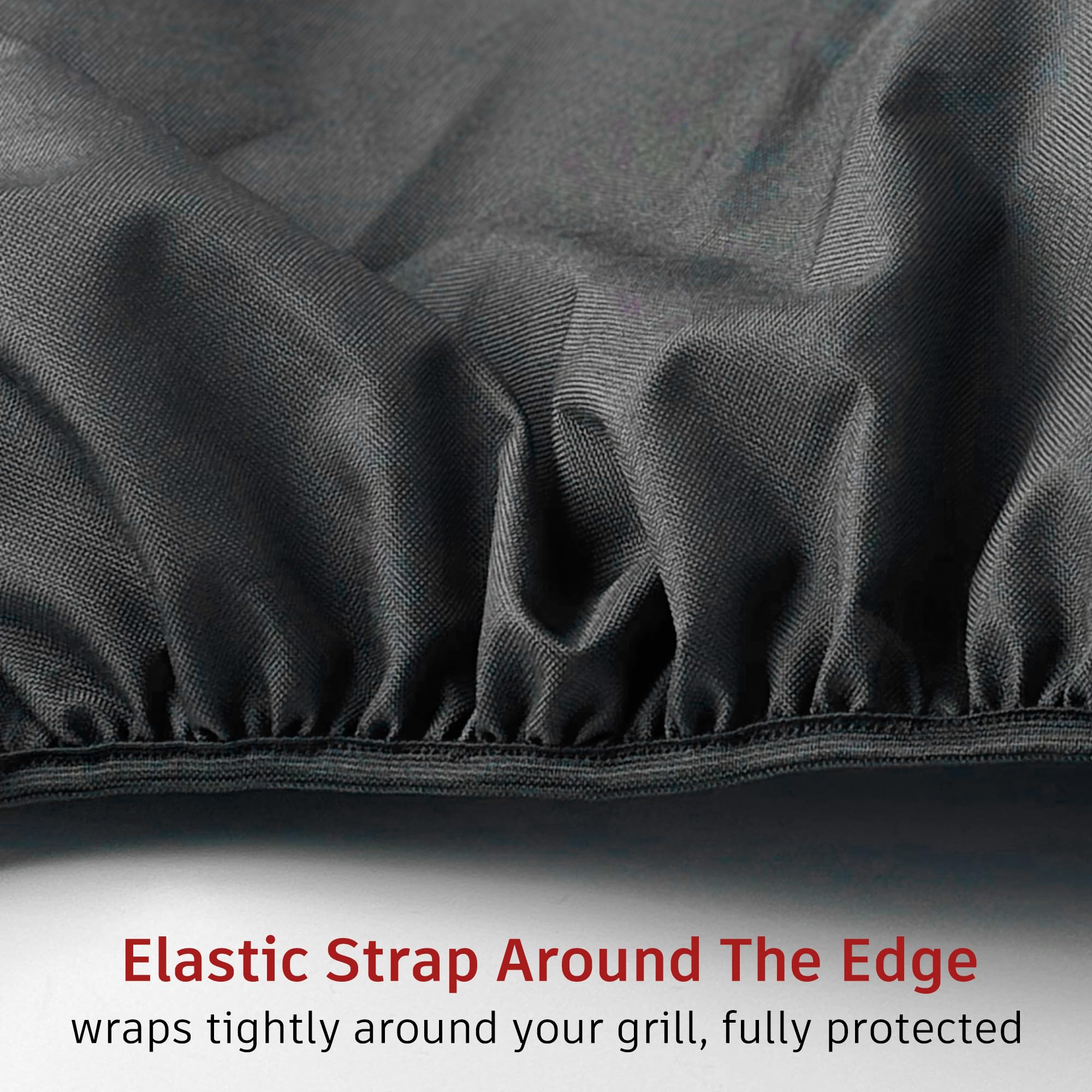 GDCERIX Blaze 32in grill cover close-up shows tear-proof, fade-resistant fabric