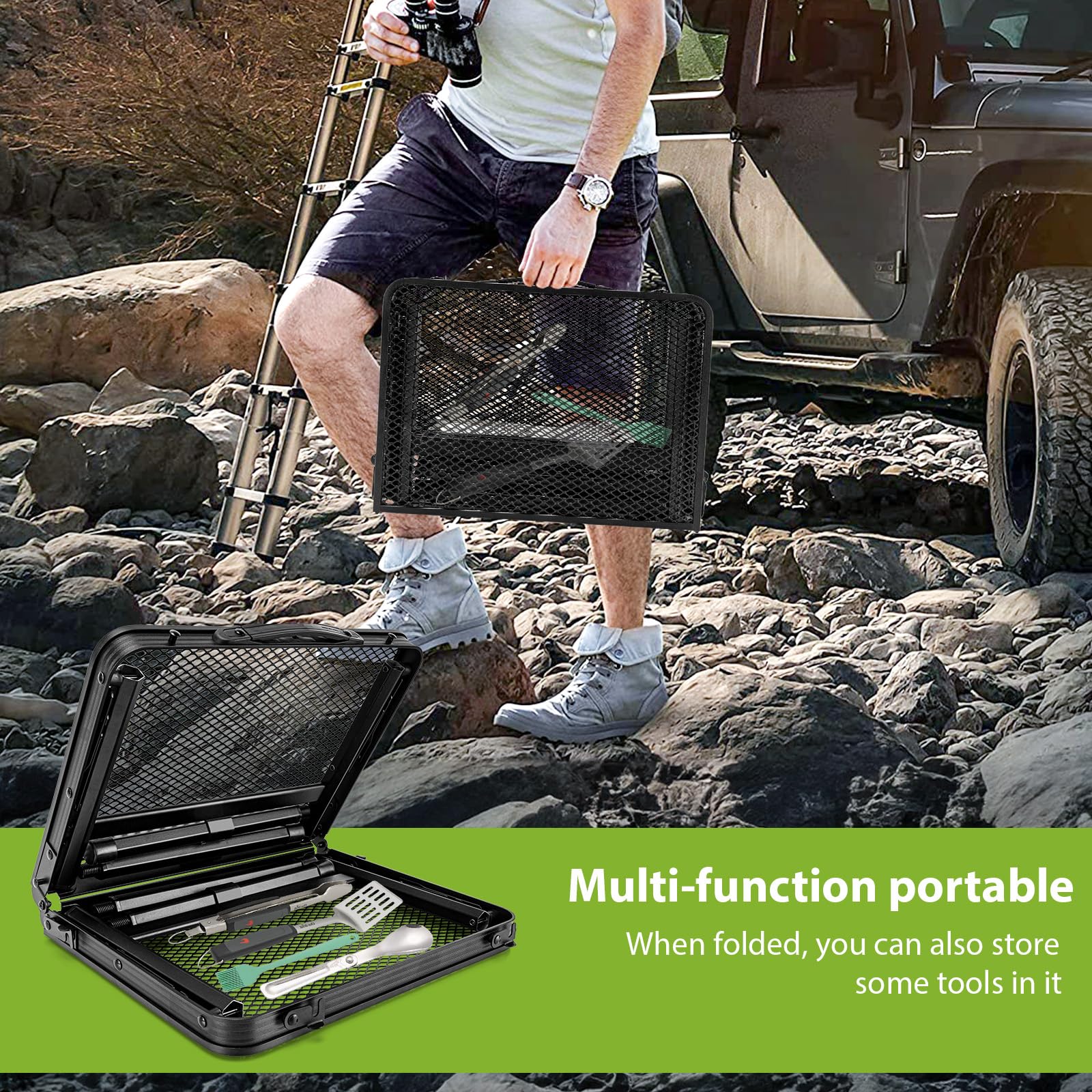 GDDGHS folding grill table quick setup saves time during gatherings.