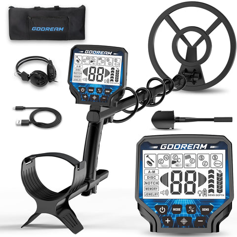 GDDREAM metal detector with a 10-inch coil for precise targeting in diverse environments.