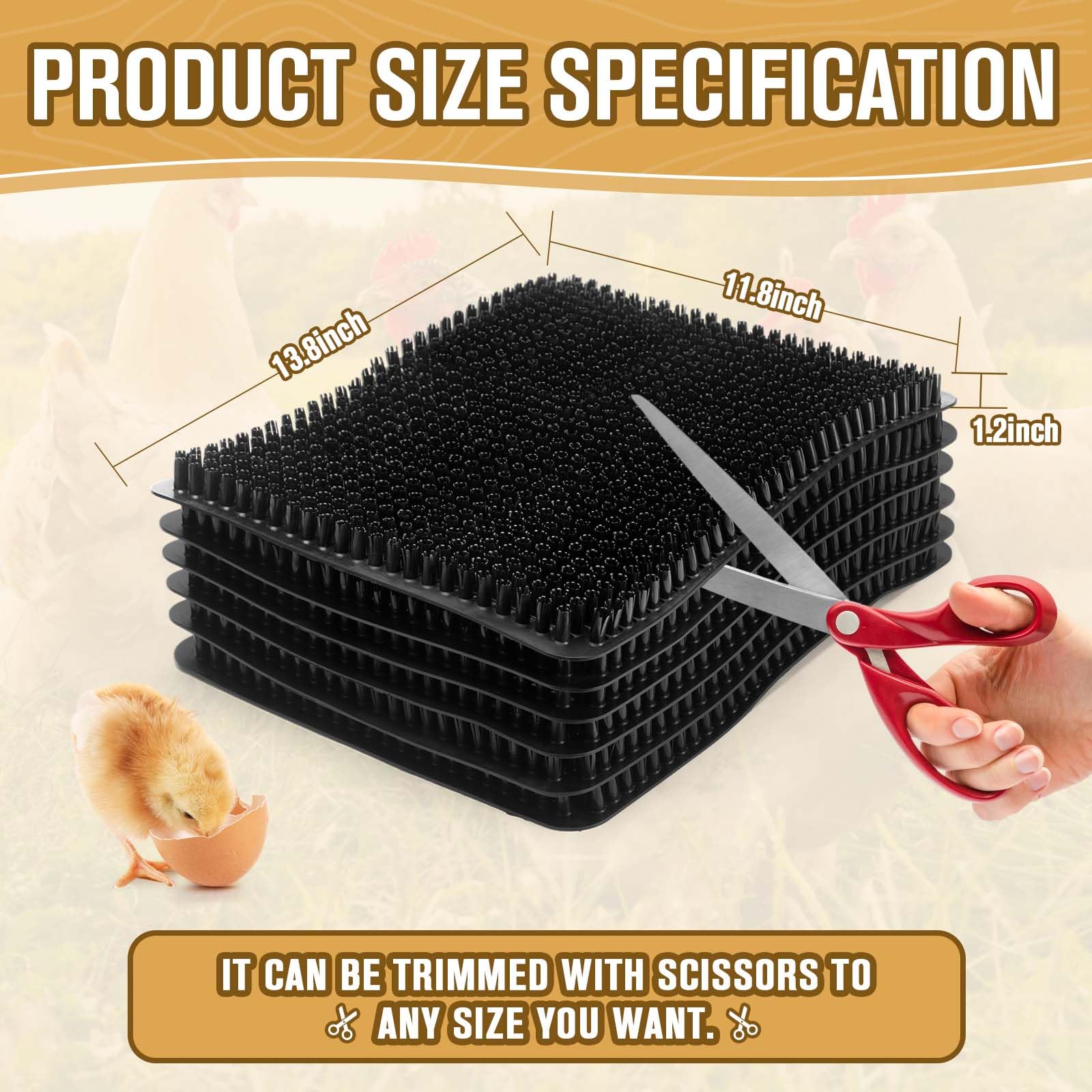 GDHSWJ durable poly nesting pad resists scratching for longer coop life.