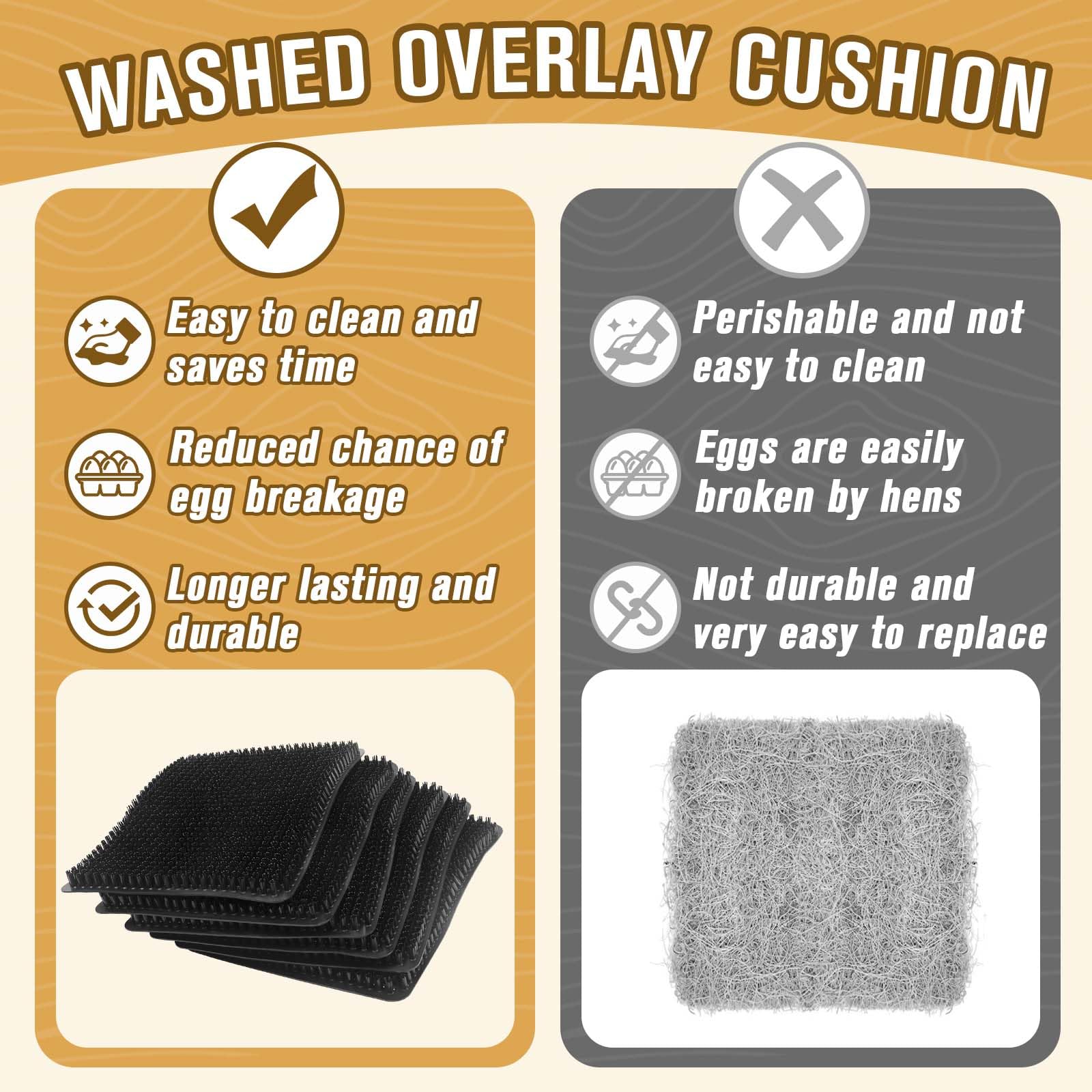 GDHSWJ universal fit nesting pad 12x13 fits most coops and can be trimmed.