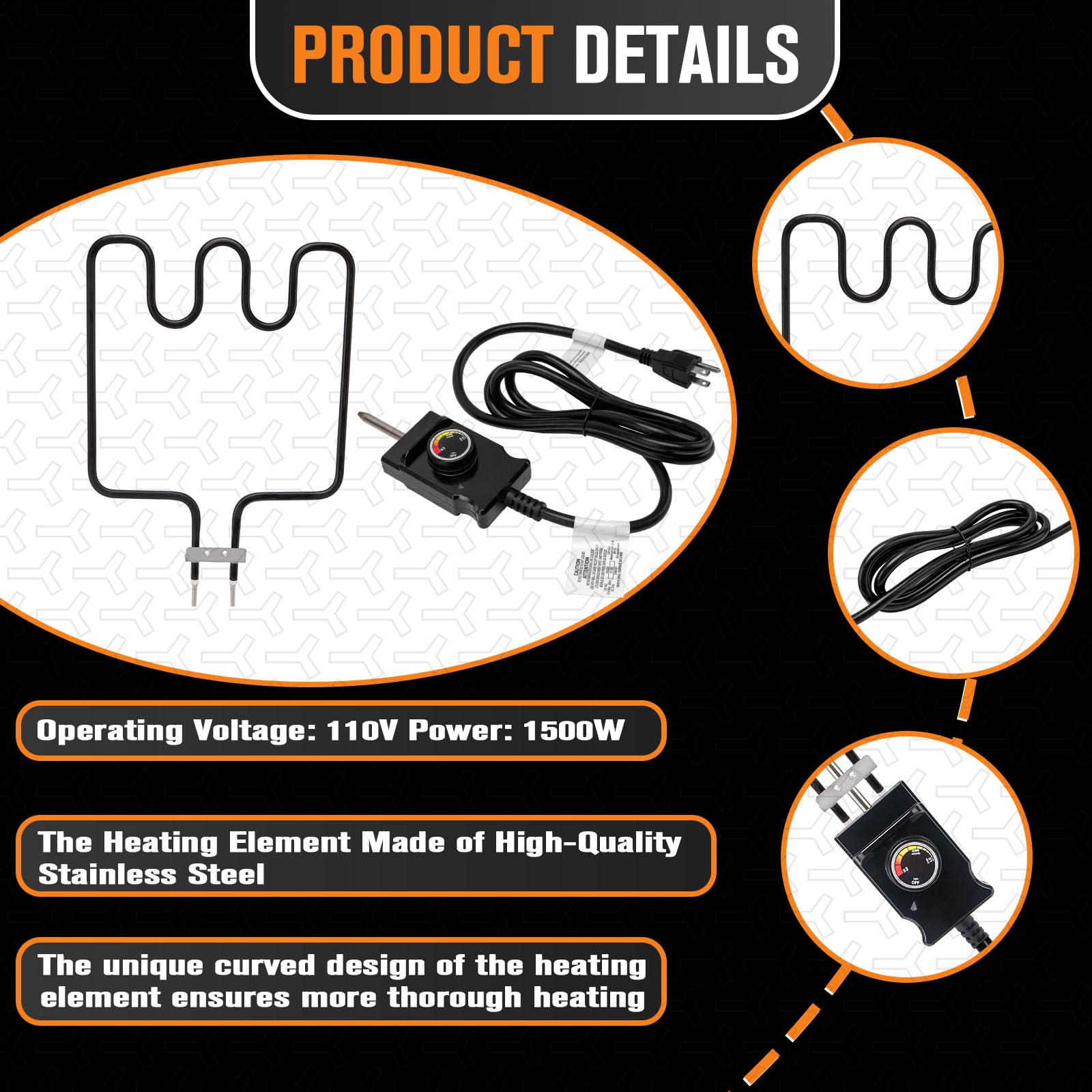 GDHSWJ adjustable thermostat cord controller enables precise temperature control