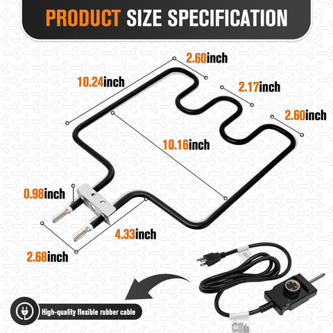 GDHSWJ ear-design heating element with stainless steel body for durability