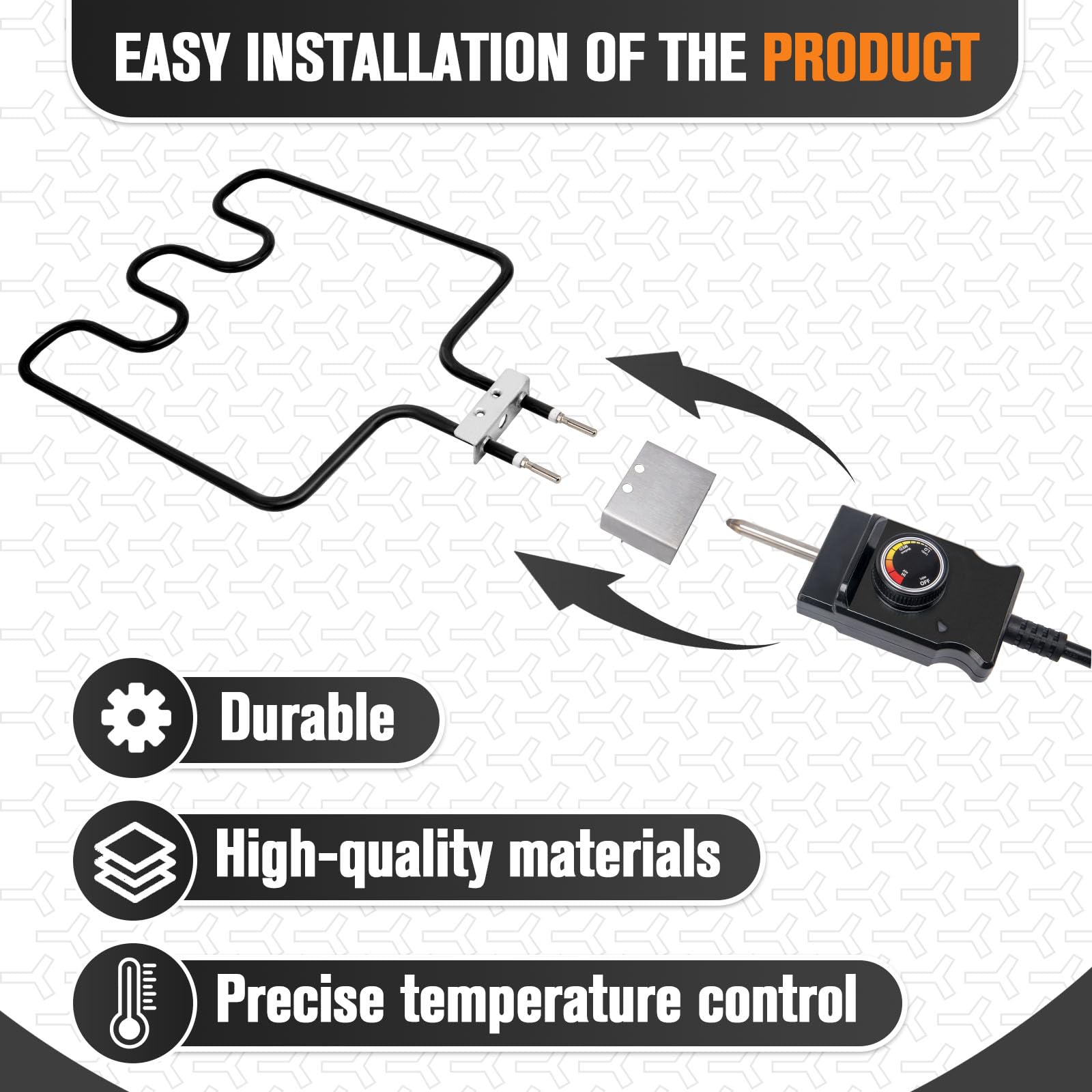 GDHSWJ rectangular opening compatibility allows easy installation on many grills