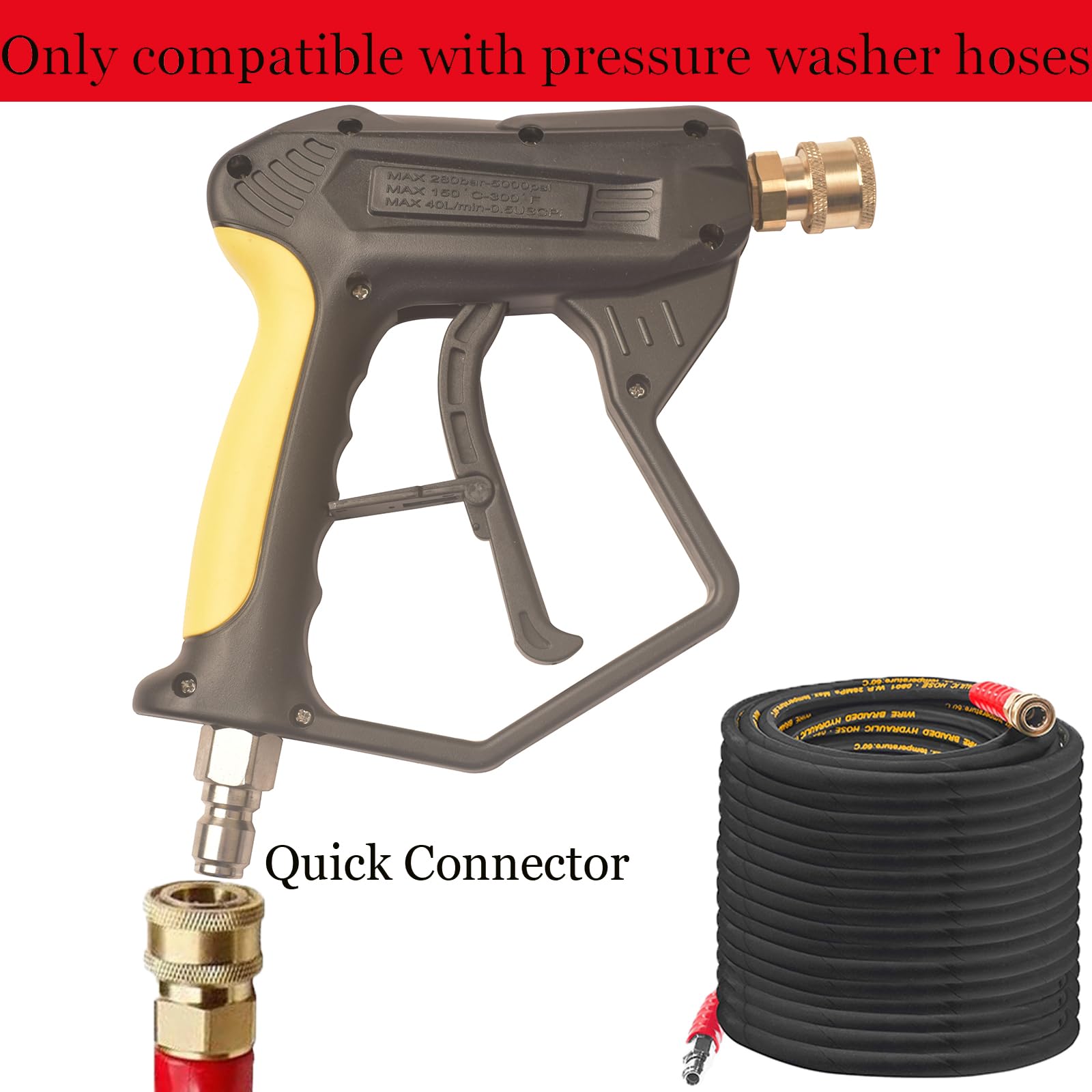 GDHXW five nozzle tips enable versatile cleaning and application options.