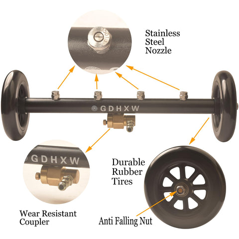GDHXW curved wand attachment navigates tight areas for thorough cleaning.