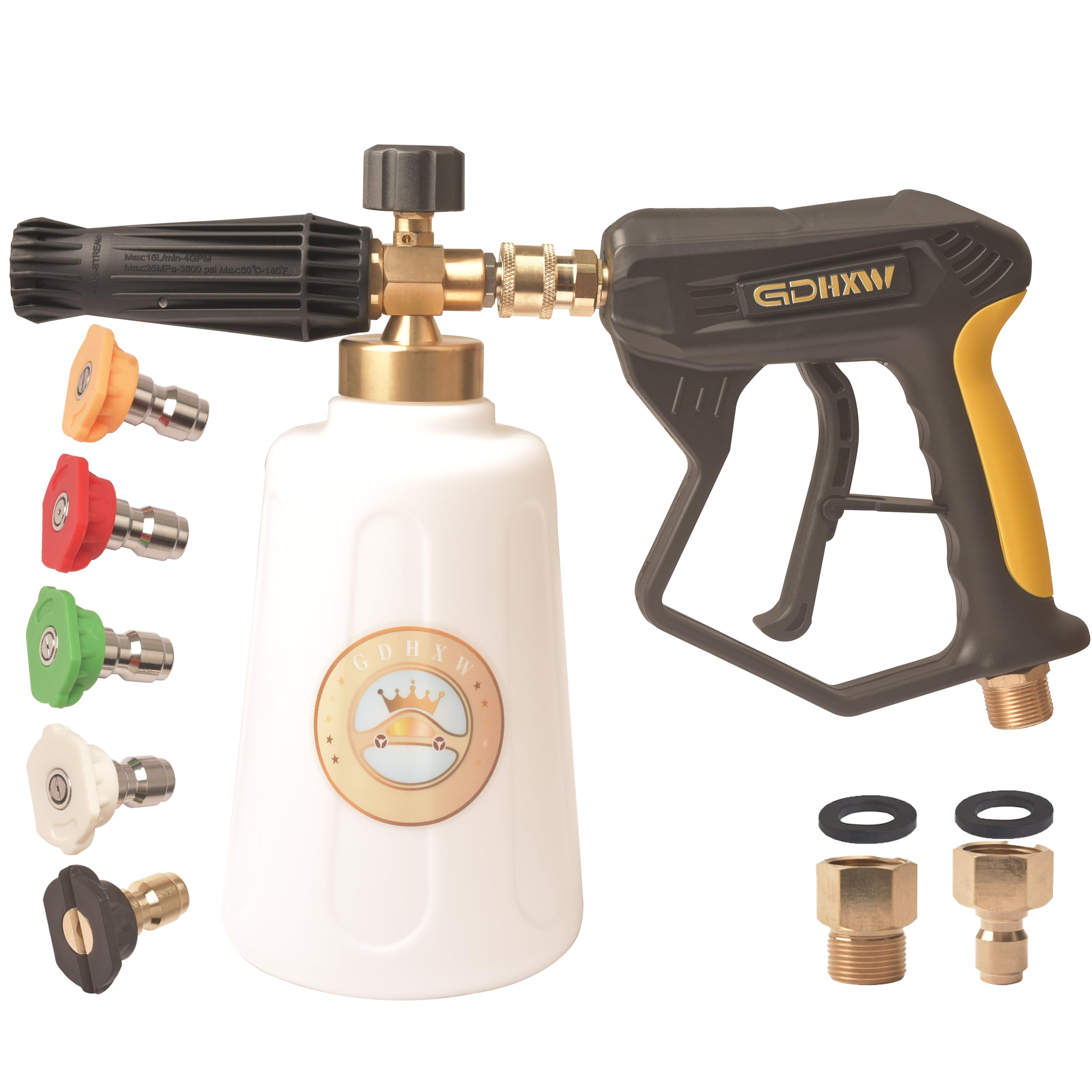 GDHXW foam cannon with 2L capacity for efficient multi-car foaming
