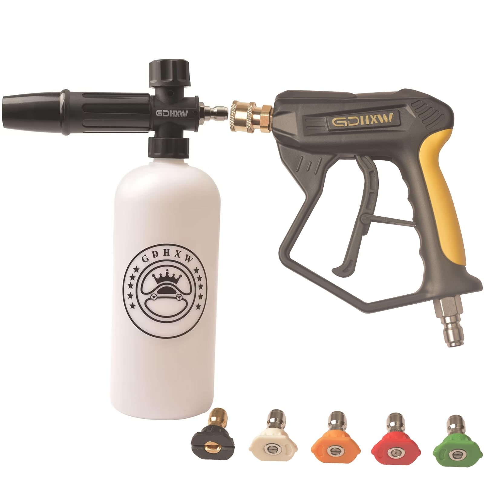 GDHXW short pressure washer gun with quick connection for fast setup and efficient spraying.