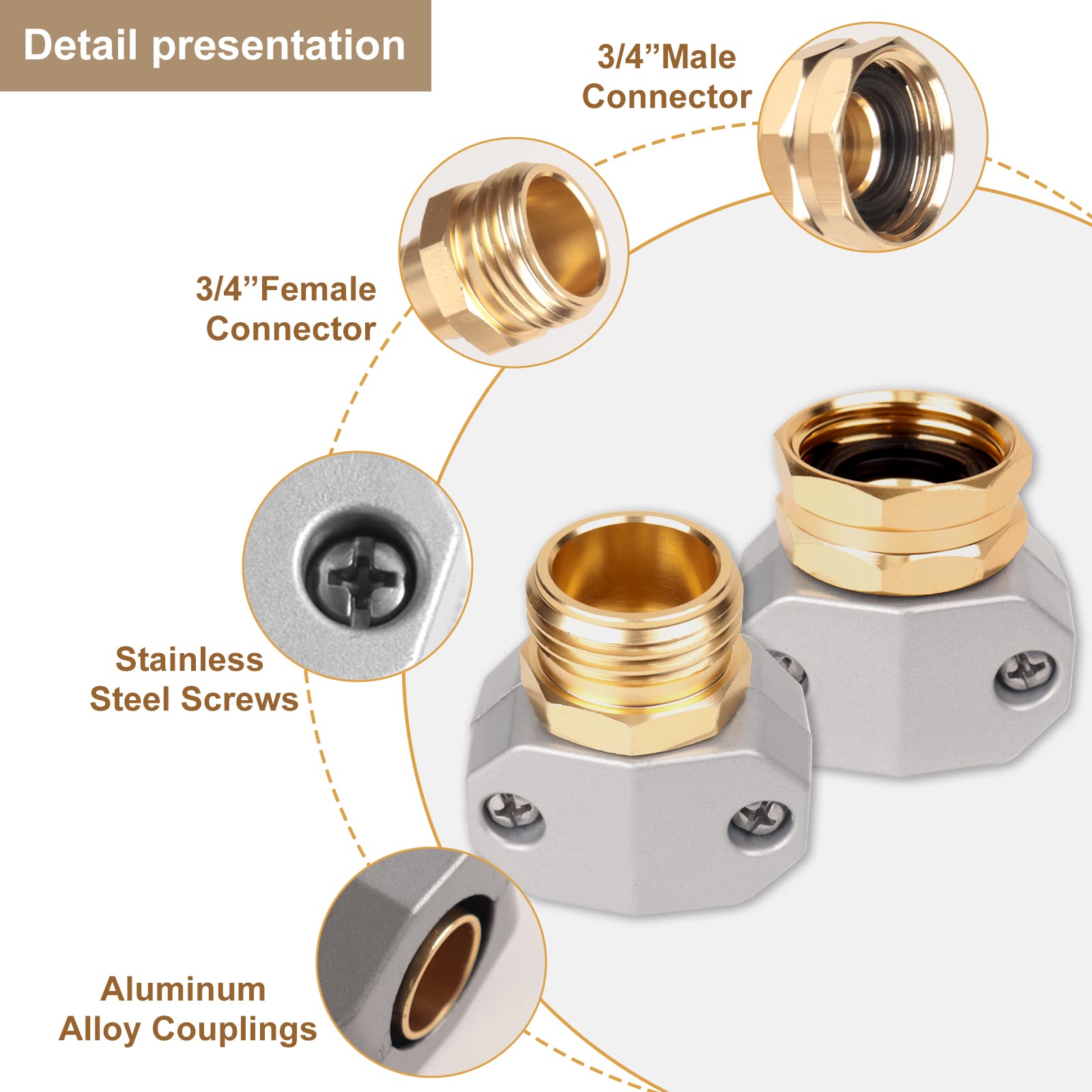 GDIM aluminum thread-end fittings offer durable, rust-resistant performance for 3/4 and 5/8 inch hoses.