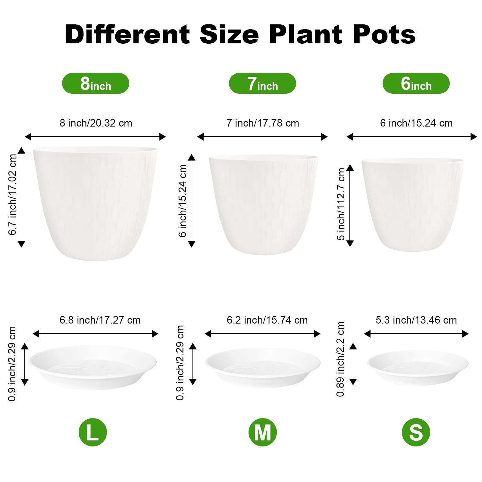 GDJUQZ 7-inch self-watering plant pot perfect for herbs and succulents.