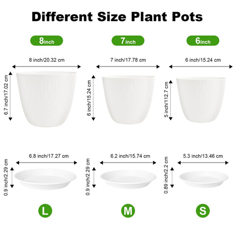 GDJUQZ 7-inch self-watering plant pot perfect for herbs and succulents.