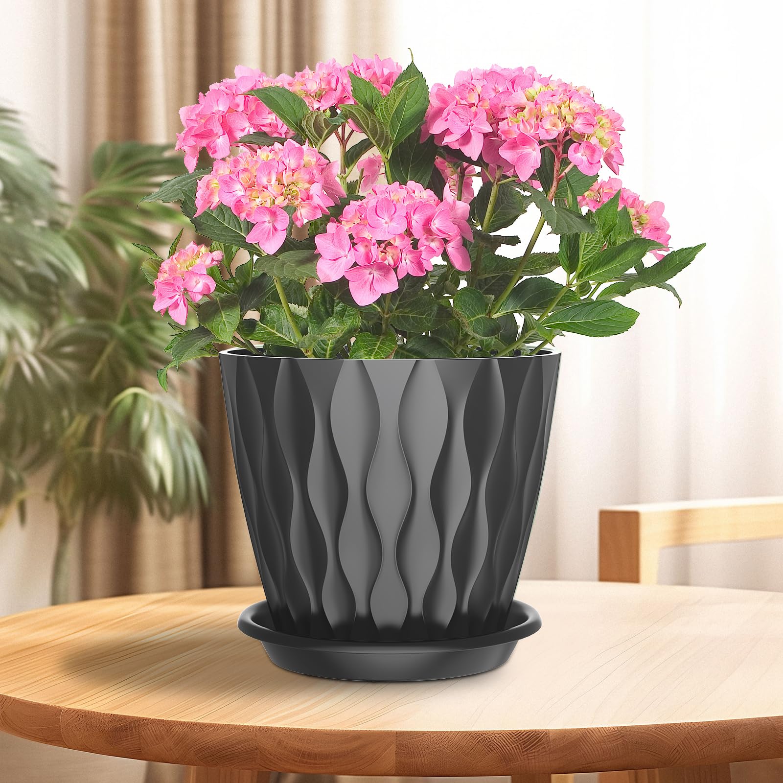 GDJUQZ 6-inch indoor pots are lightweight yet sturdy for everyday use.
