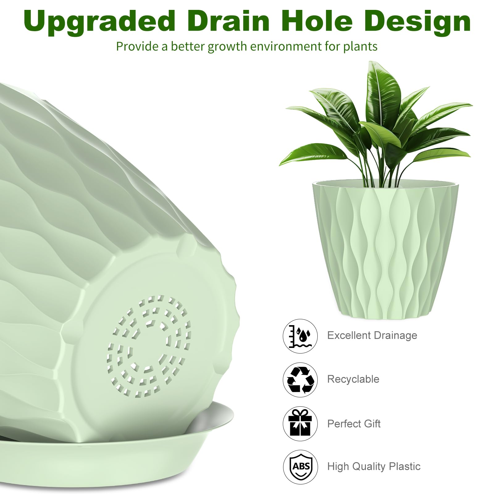 GDJUQZ modern minimalist plant pots designed for desks, shelves, and stylish spaces.