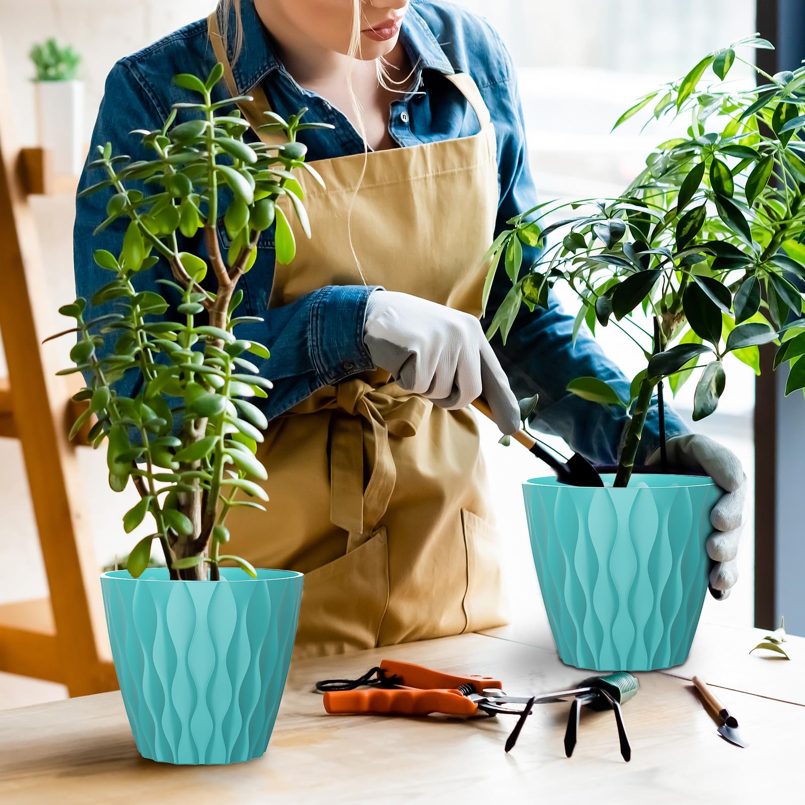 GDJUQZ orchid-friendly 7-inch pot ideal for delicate blooms.