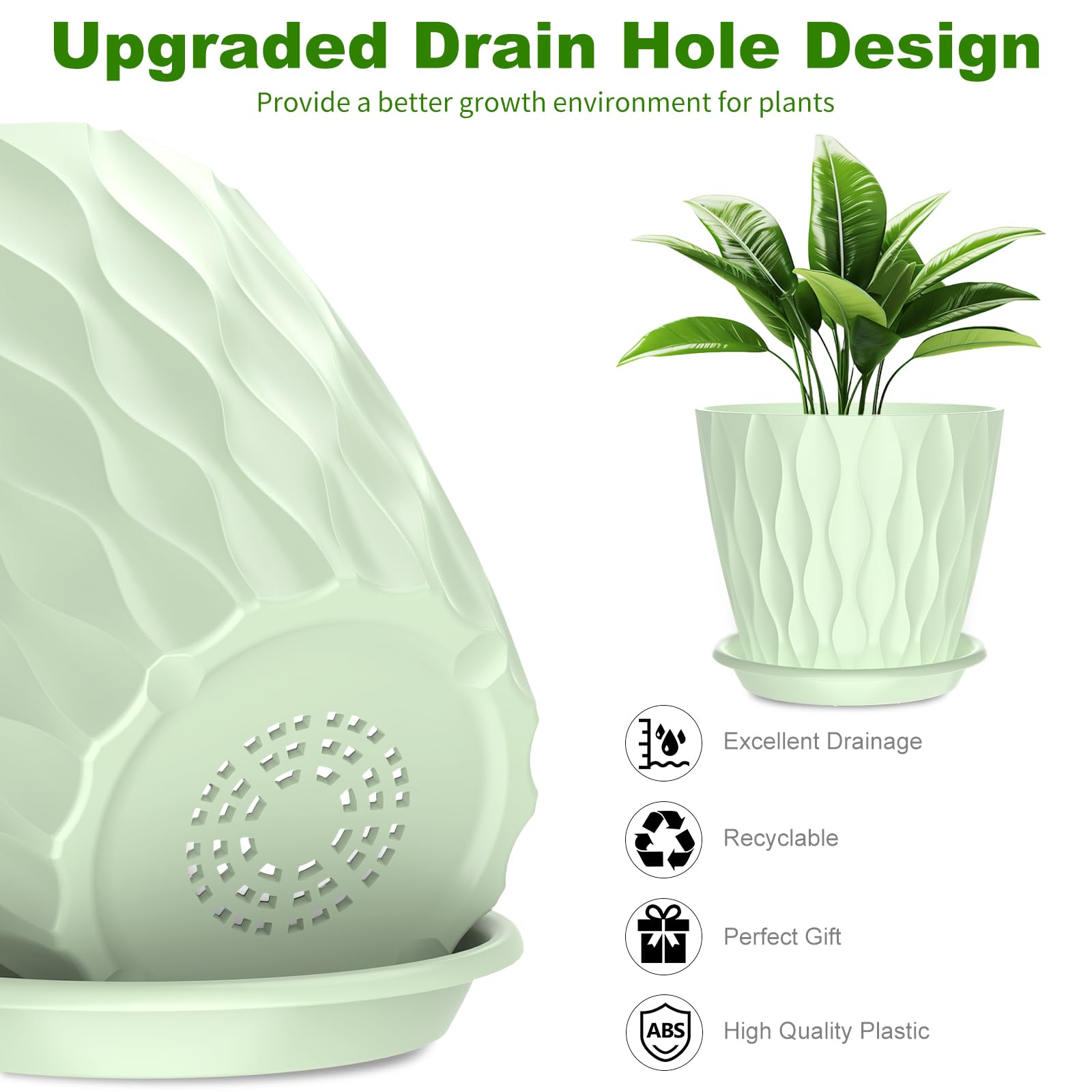 GDJUQZ orchid-friendly pot supports elegant indoor displays with tidy drainage.