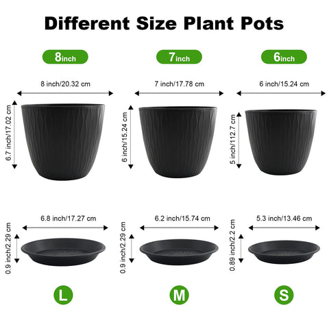 GDJUQZ 7 inch pot in matte finish adds chic indoor greenery.