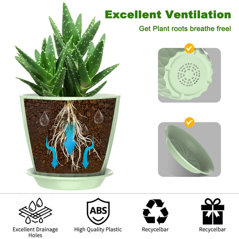 GDJUQZ removable trays keep surfaces dry while watering delicate plants.