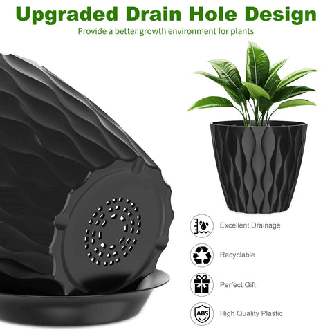 GDJUQZ thick durable polypropylene planter for long-lasting use