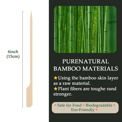 GDMINLO bamboo skewers highlight appetizers on a charcuterie board.