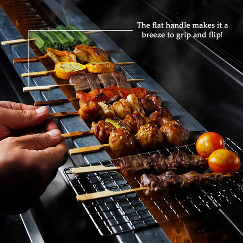 GDMINLO natural finish skewers elevate charcuterie and platters.
