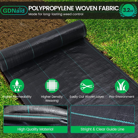 GDNaid weed barrier in a garden bed under mulch promotes weed control and soil moisture.