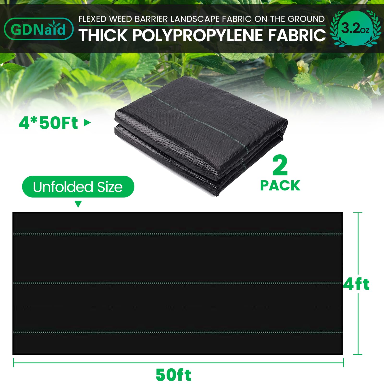 GDNaid weed barrier fabric garden path image illustrating tidy, weed-free landscaping.