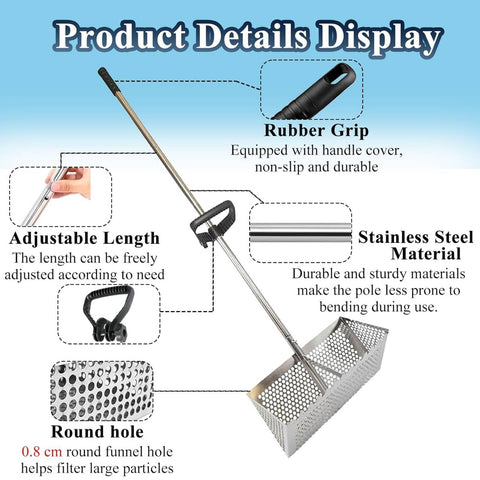 GDXXYKJ Ergonomic grip on the Sand Flea Rake for steady control.