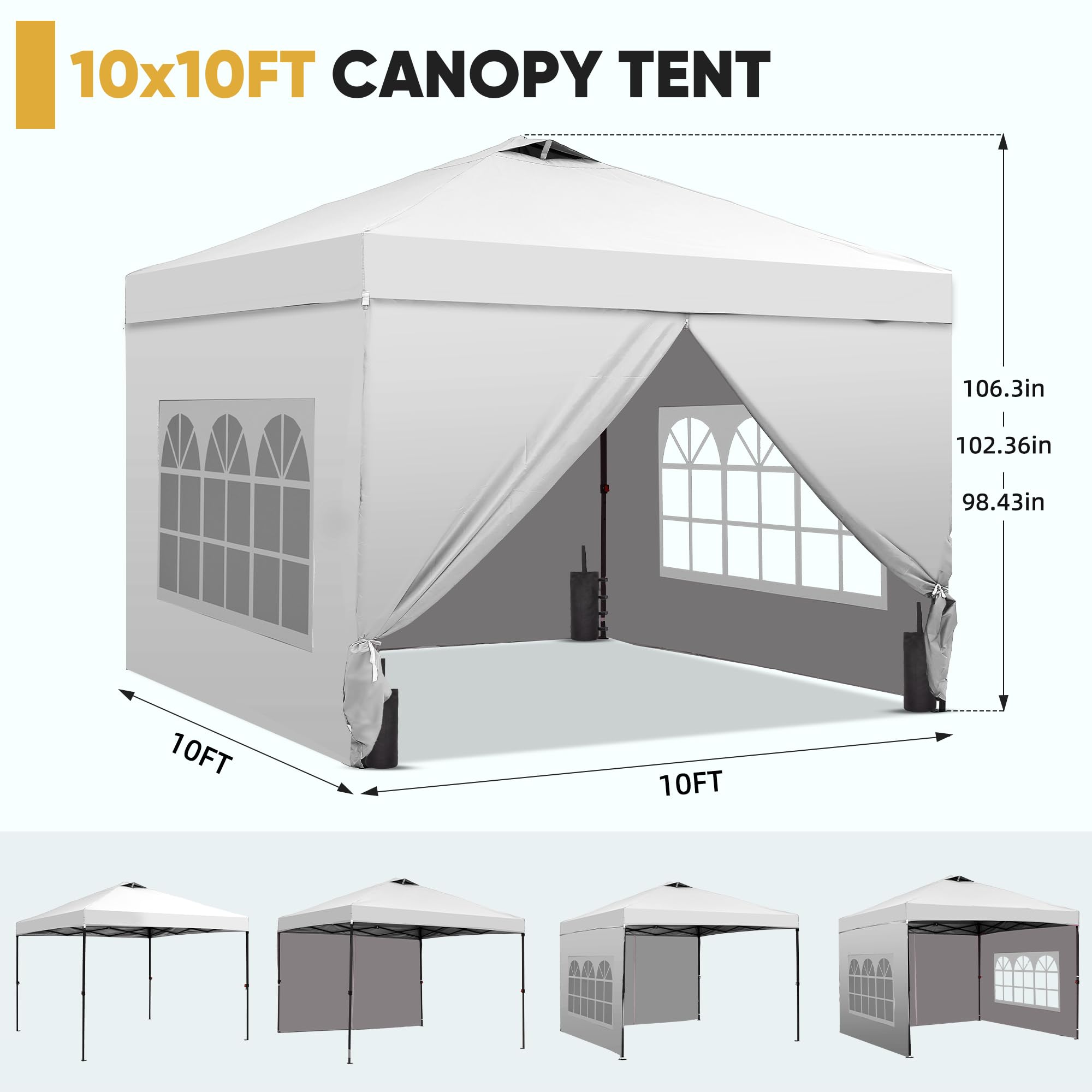 GDY one-push setup canopy demonstrates fast, tool-free deployment.