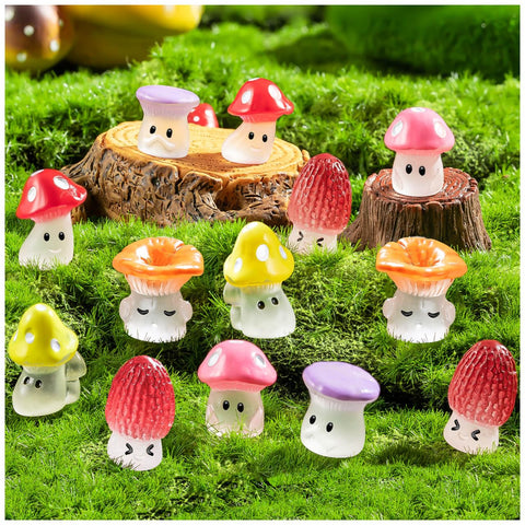 GDZRDFLH 24pcs mini mushrooms set for fairy garden displays