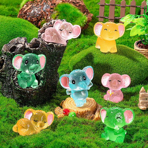 GDZRDFLH elephant figurines set enhances fairy garden decor.
