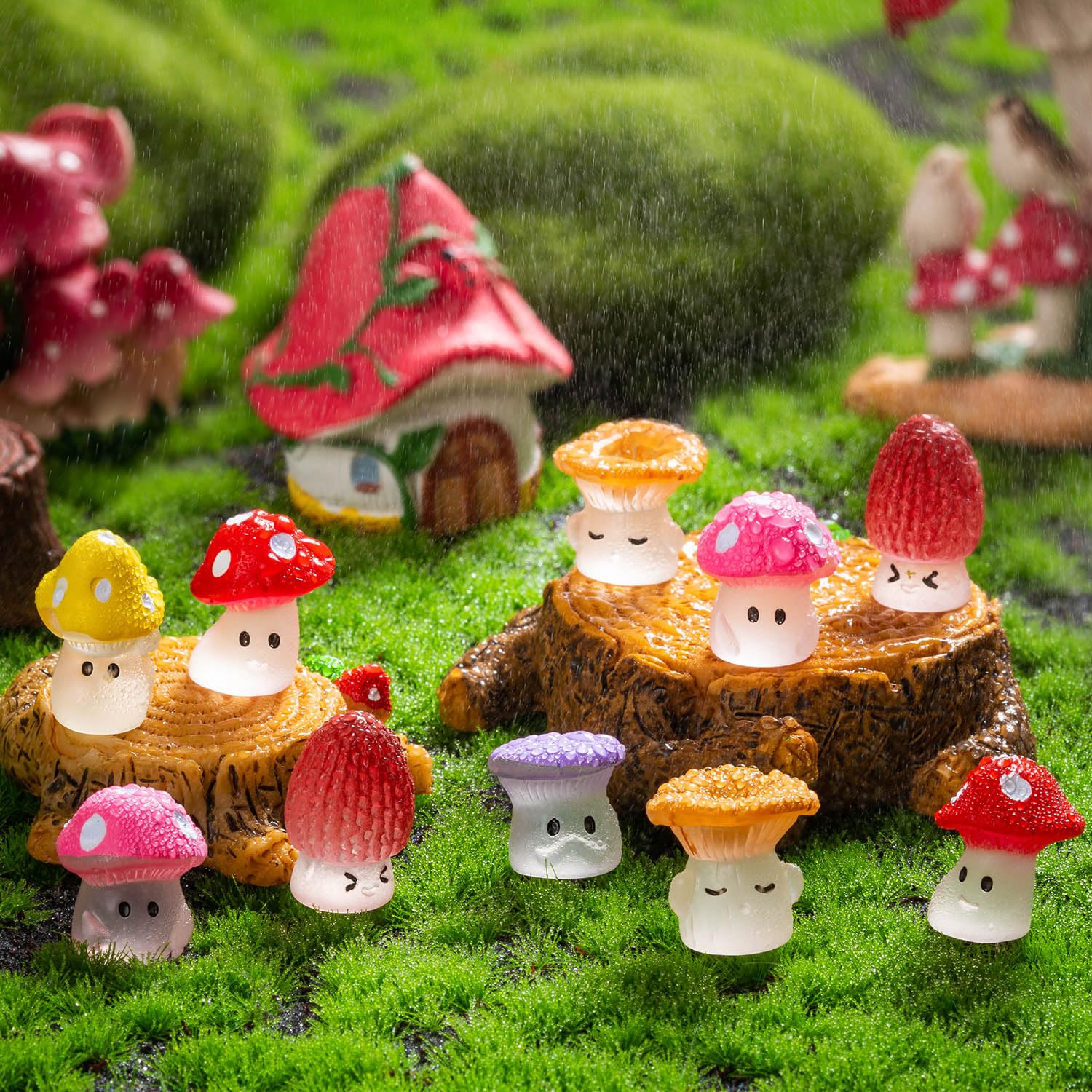 GDZRDFLH fairy garden mushrooms decorate plants and tabletops with whimsy