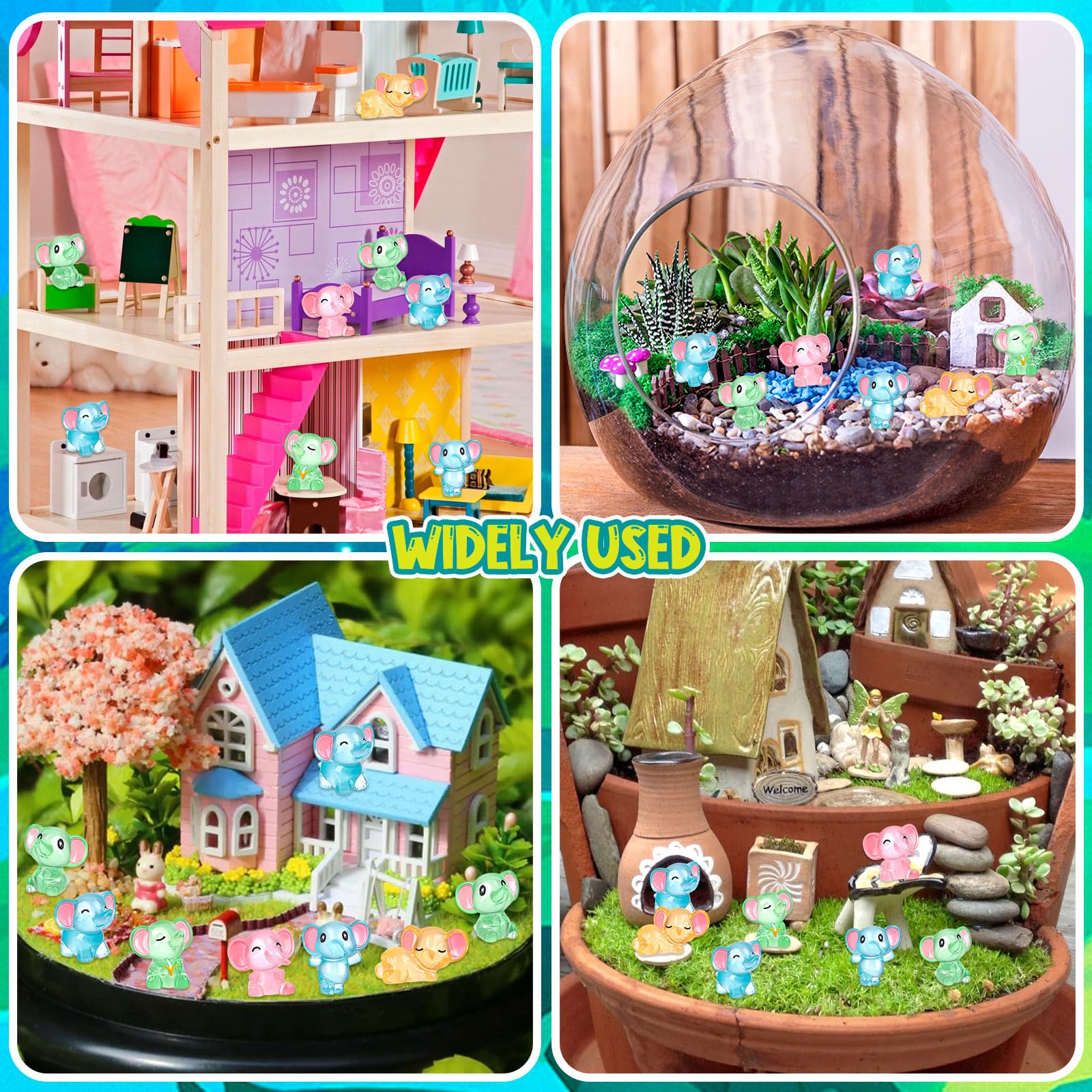 GDZRDFLH tiny elephant figurines create magical garden micro-landscapes.