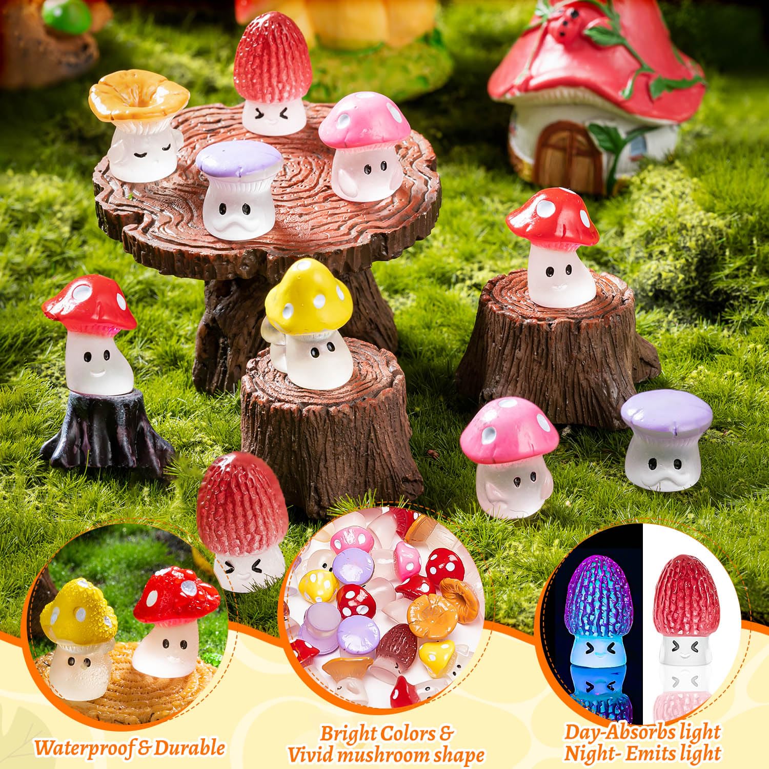 GDZRDFLH mini mushrooms add whimsy to gardens and crafts