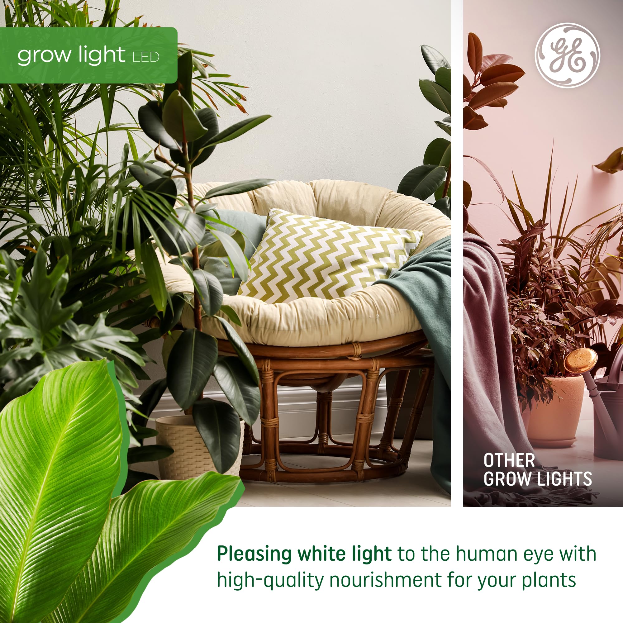 GE LED grow unit offers low heat for delicate plants.
