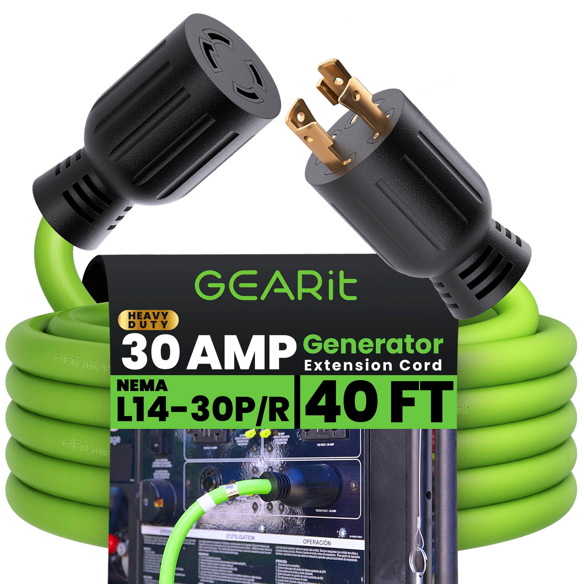 GEARit L14-30P plug image showing secure twist-lock connection for safe power