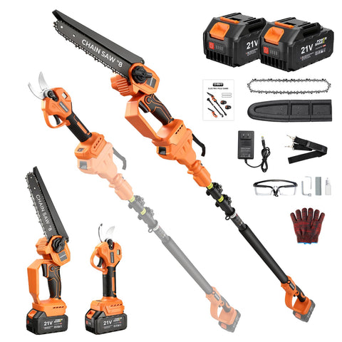 GEARPASS 8-Inch electric pole saw extended reach for high branches