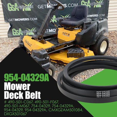 GEATaaT 954-04329A belt durability highlights rugged materials for long-lasting mowing performance.