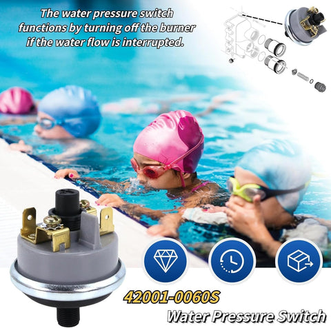GEATaaT pool heater kit pressure switch replacement for reliable sensing