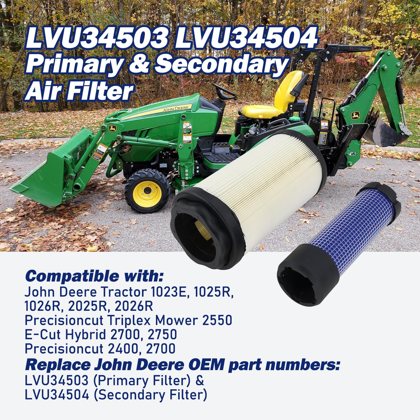 GEATaaT secondary air filter for John Deere 1025R enhances contaminant capture and engine longevity.