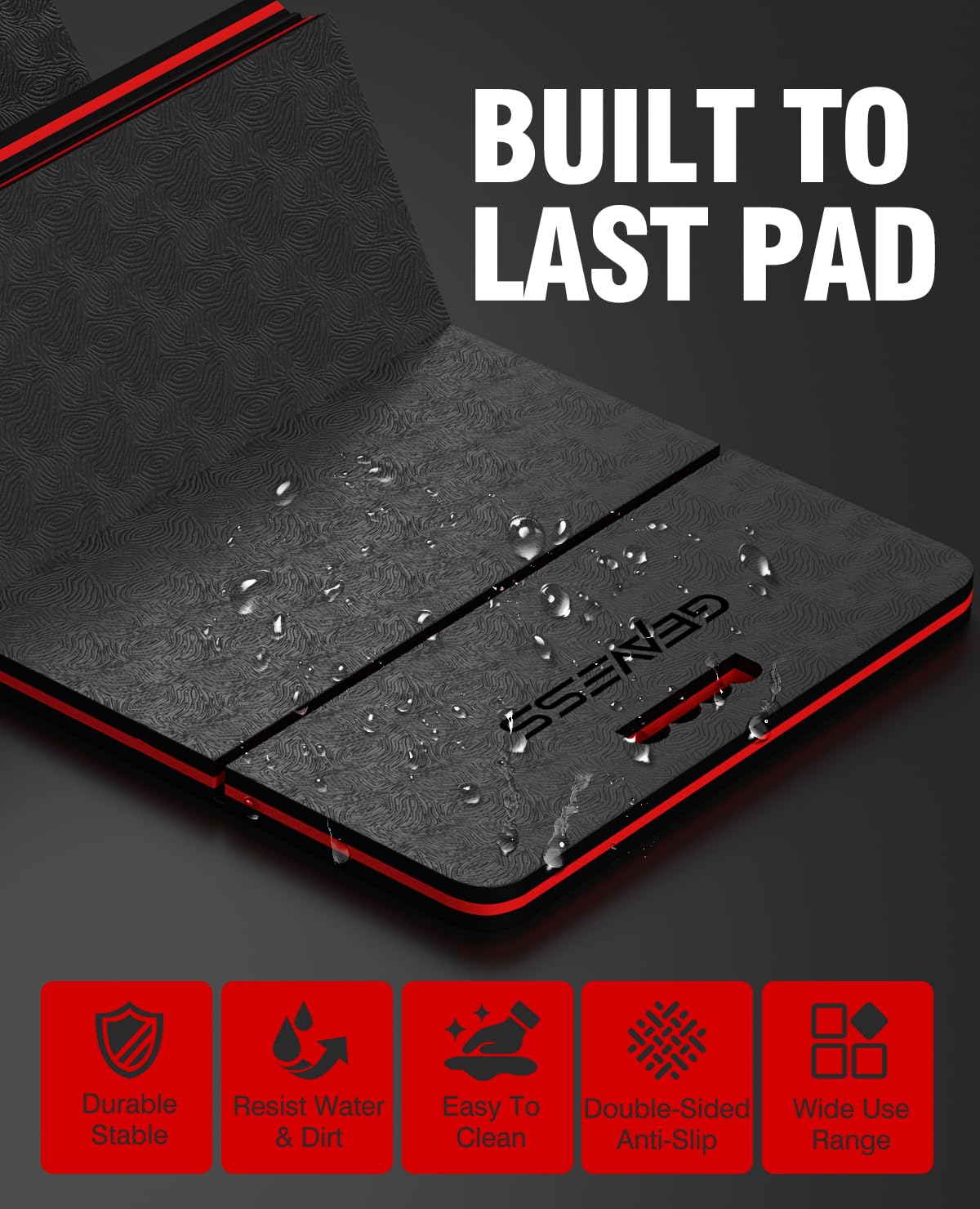 GEAVESS kneeling pad doubles as a mechanic mat in garages.